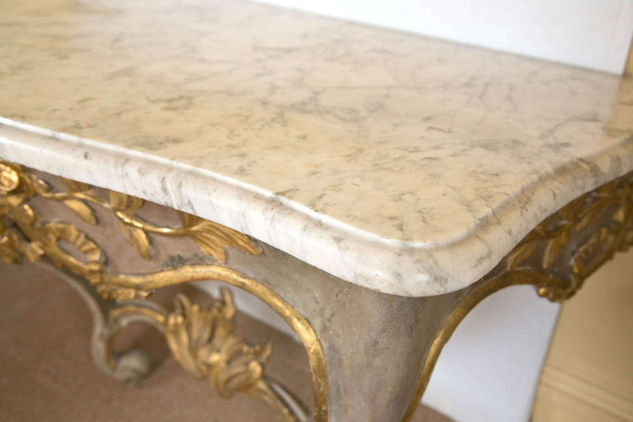 18th Century and Earlier Louis XVI Later Painted Decorated Console d' Applique, 18th century For Sale