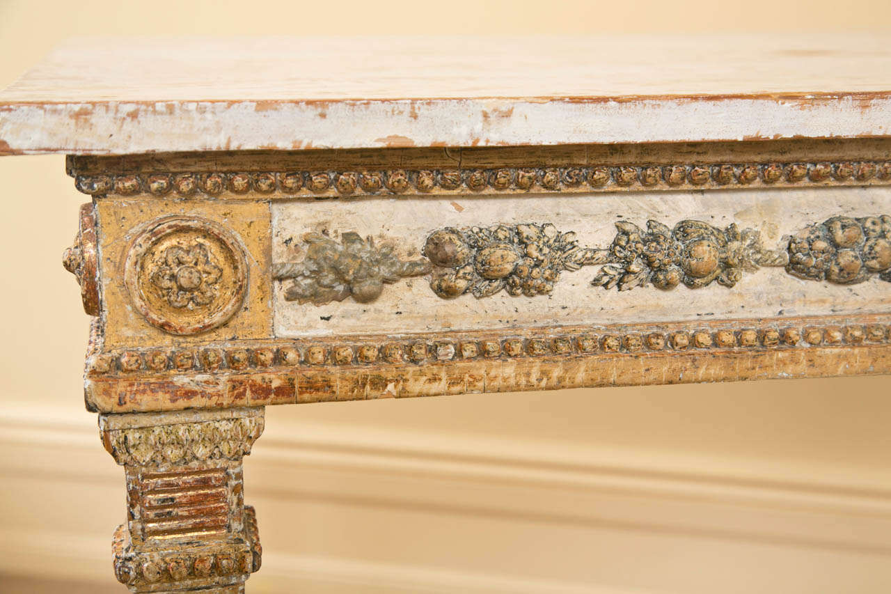 Regency Painted Wood Console Table, 18th to 19th Century In Excellent Condition For Sale In St.amford, CT