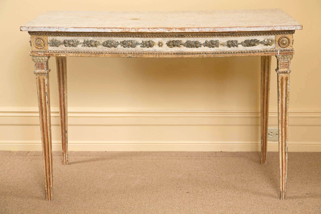 Regency Painted Wood Console Table, 18th to 19th Century For Sale 1