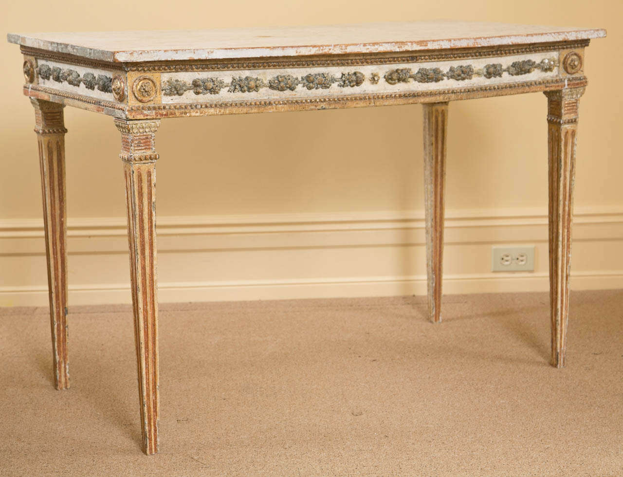 Regency Painted Wood Console Table, 18th to 19th Century For Sale 4