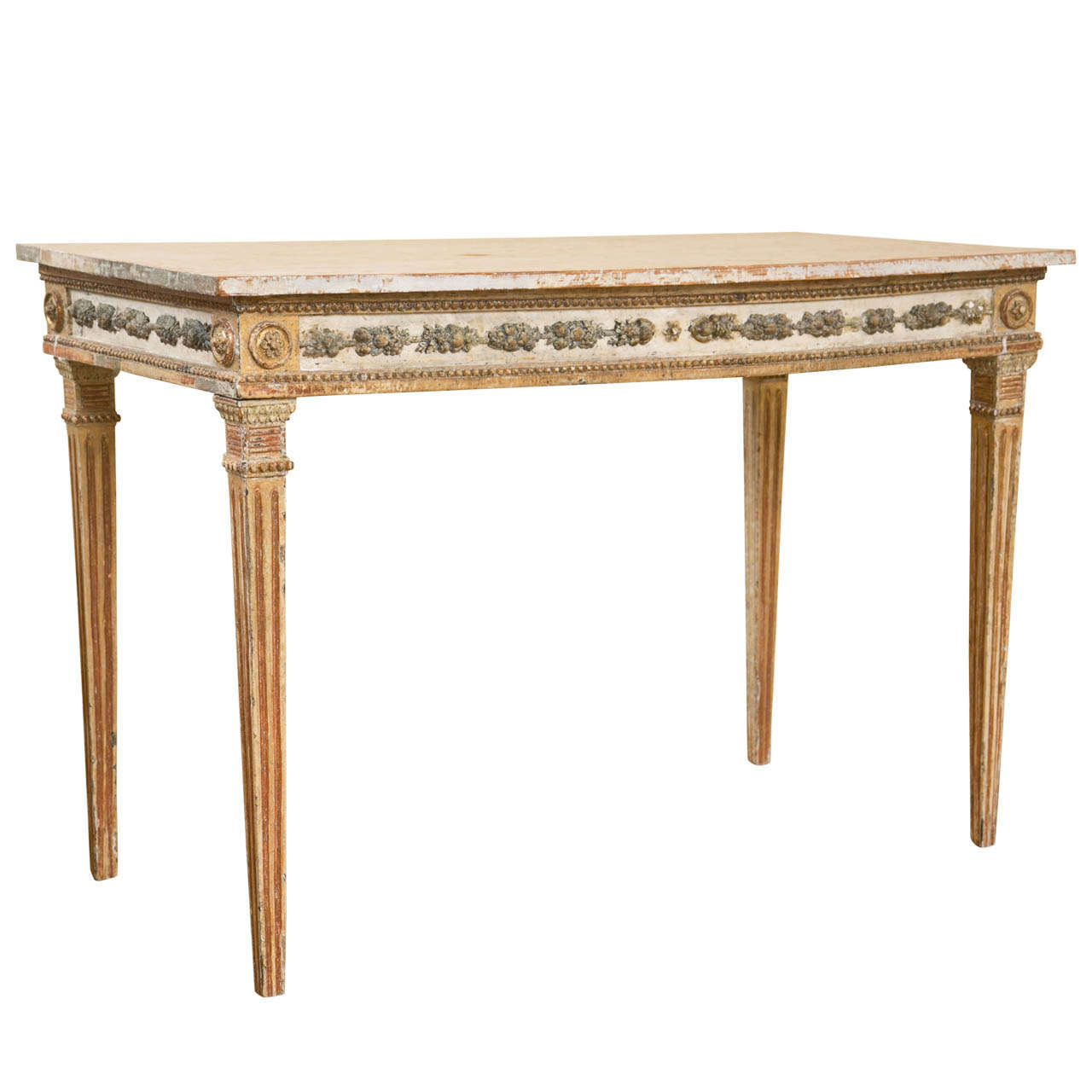 Regency Painted Wood Console Table, 18th to 19th Century For Sale