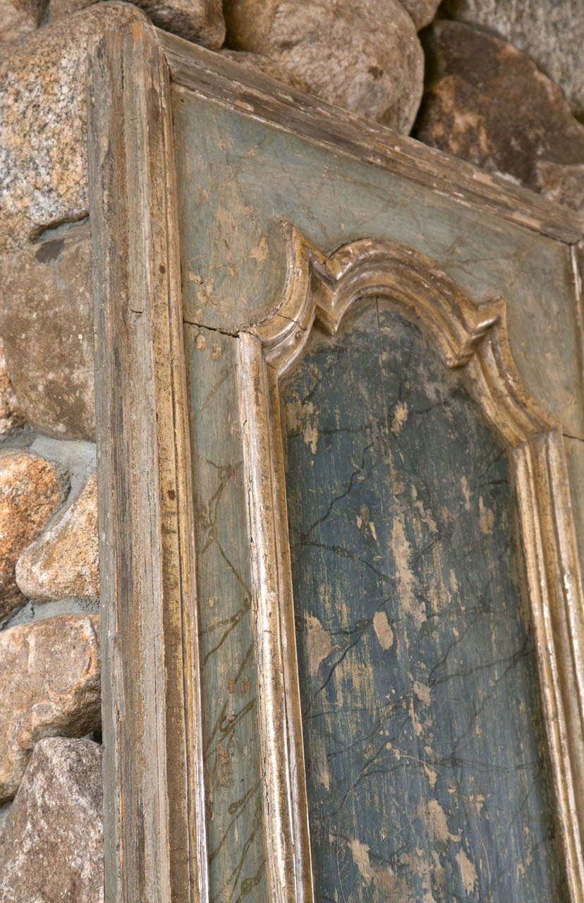 19th Century Two Louis XV Style Faux Painted Door Panels For Sale