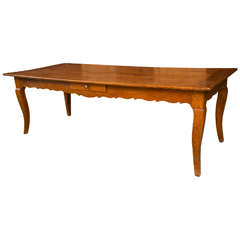 Louis XV Cherry Wood Refectory Table from Third Quarter 18th Century 
