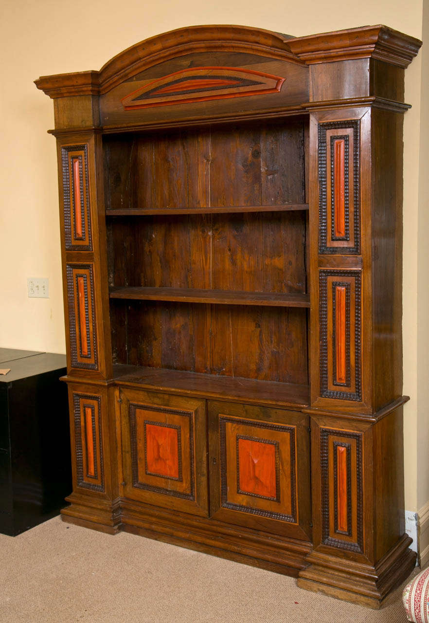 British William IV Style Two Color Mahogany Bookcase For Sale
