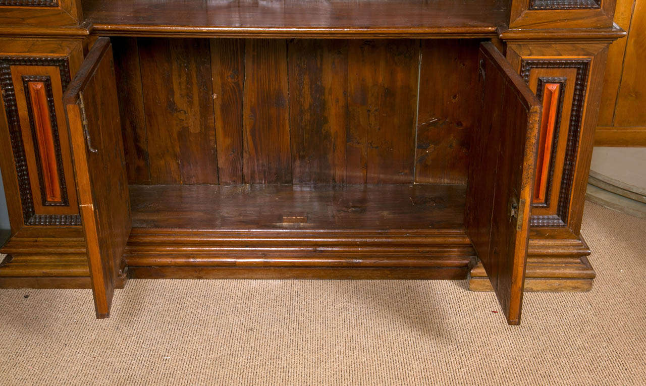 19th Century William IV Style Two Color Mahogany Bookcase For Sale