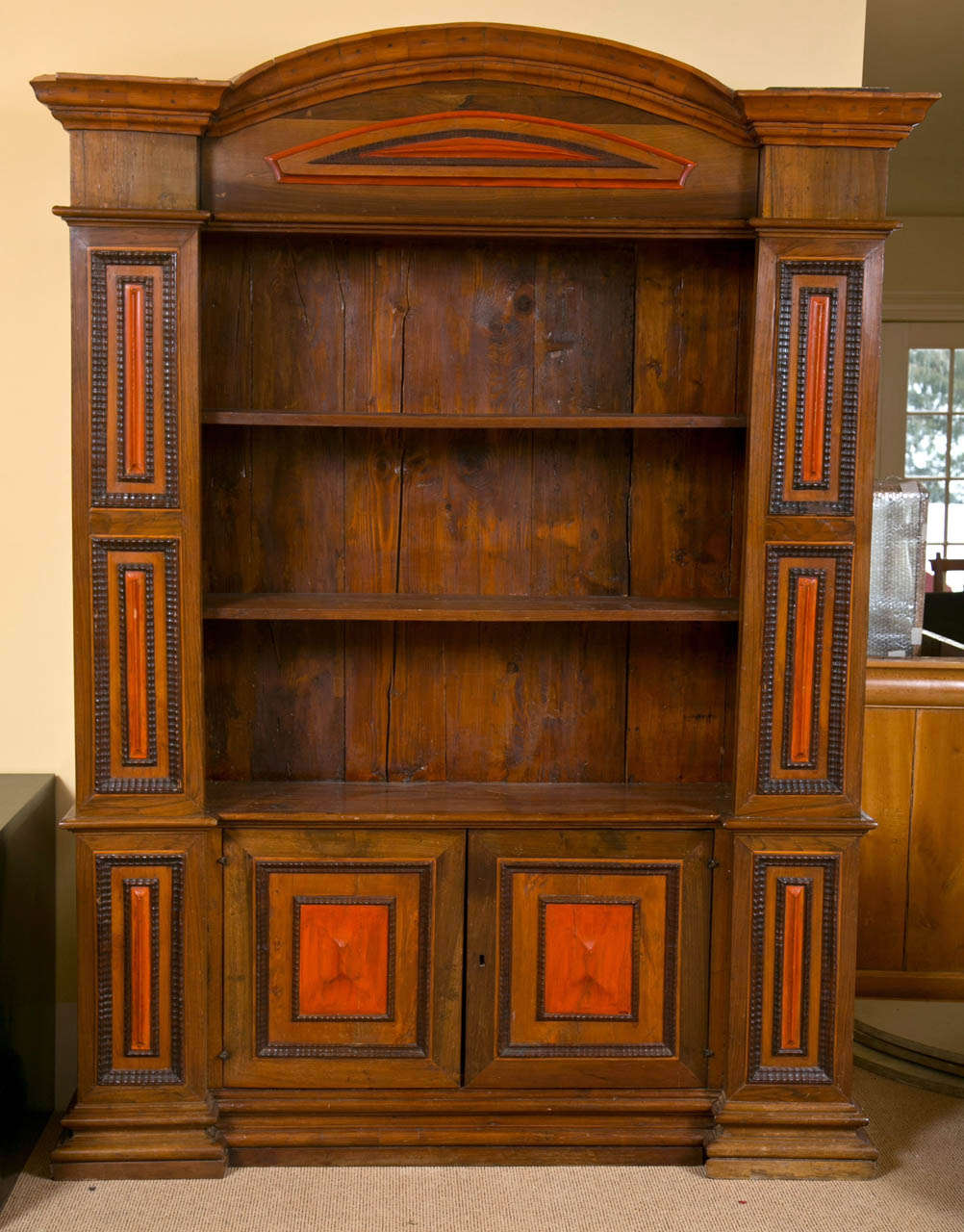 William IV Style Two Color Mahogany Bookcase For Sale 4