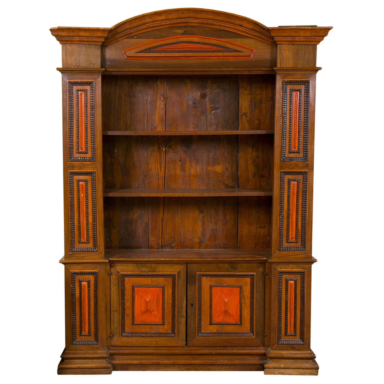 William IV Style Two Color Mahogany Bookcase For Sale