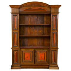 William IV Style Two Color Mahogany Bookcase