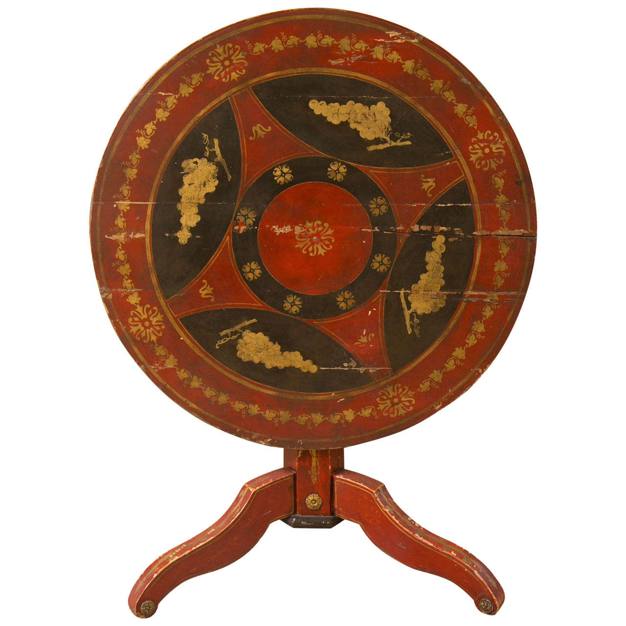 Continental Tilt Top Circular Center Hall Table from Mid-19th Century For Sale