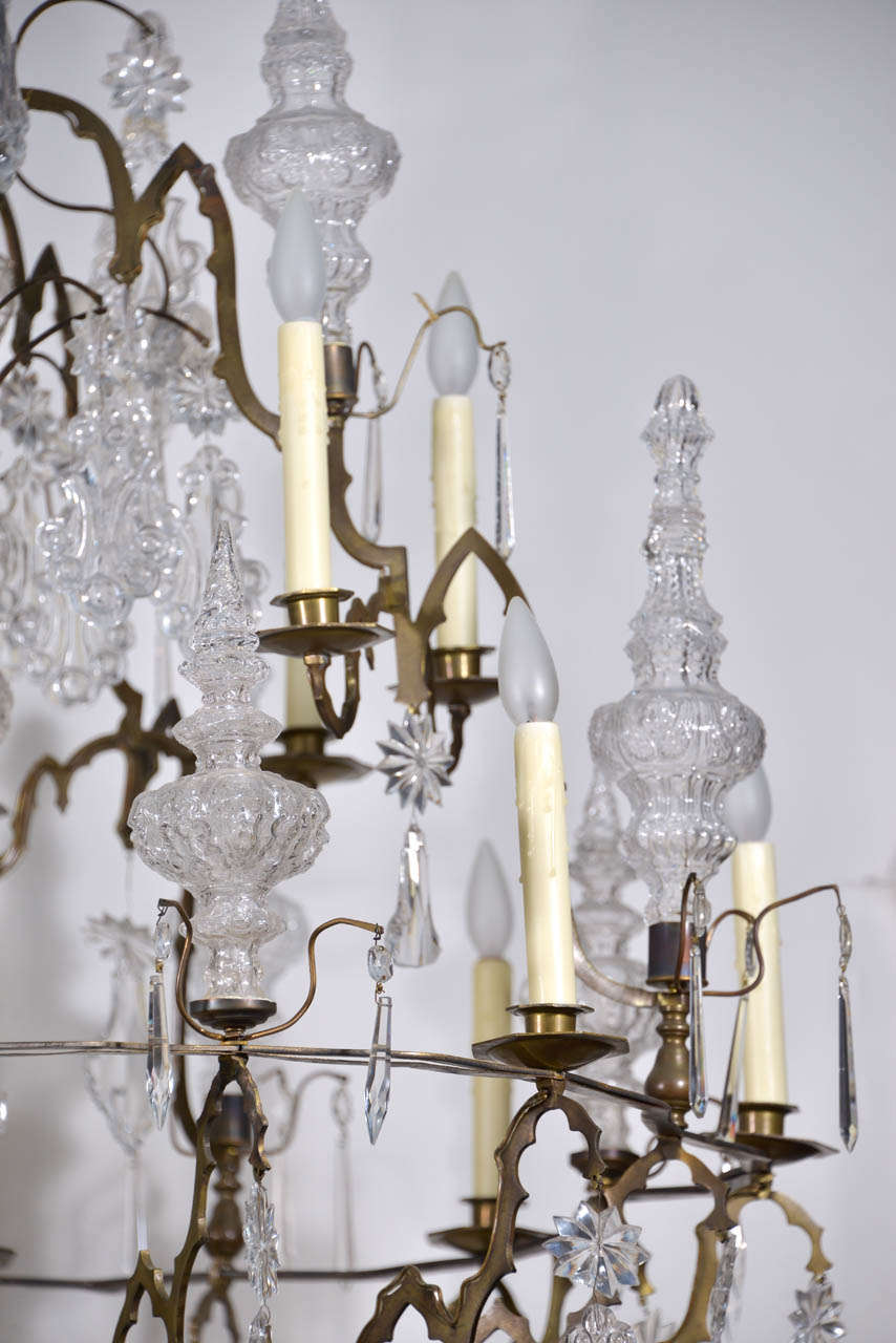 19th Century Amazing Crystal Chandelier For Sale