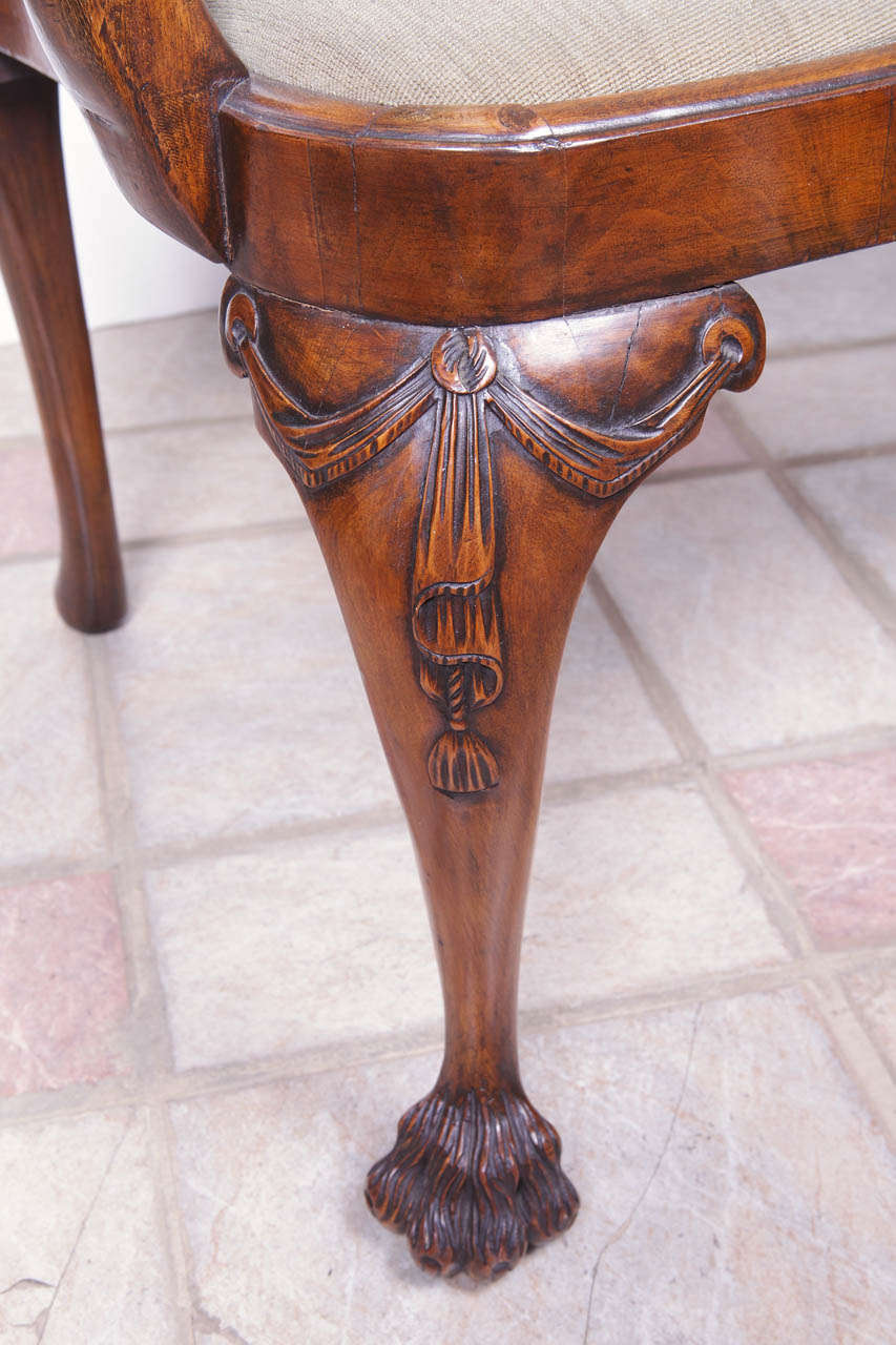 Wood Pair of 19th Century Irish Chippendale Armchairs