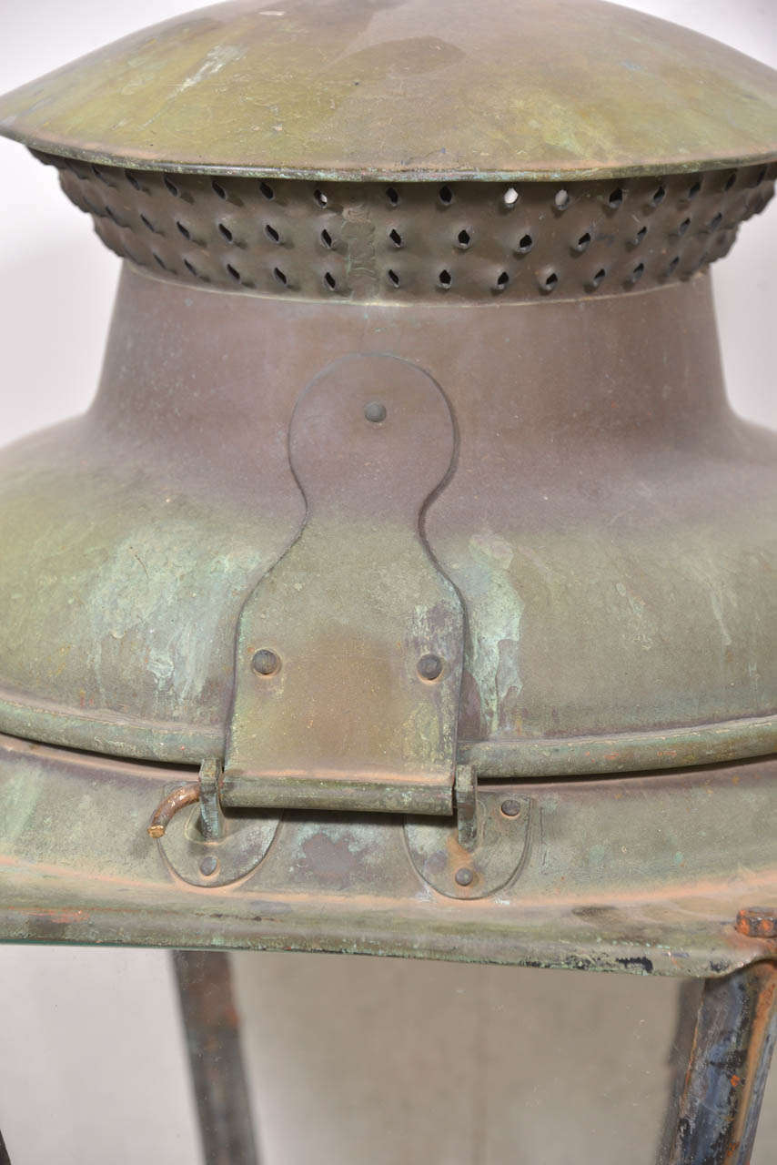Large French Copper Lantern 2