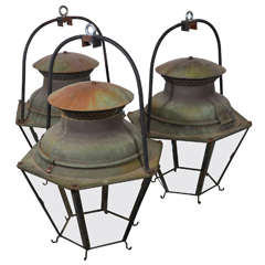 Large French Copper Lantern