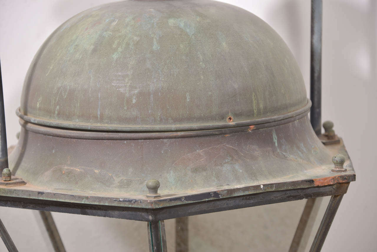 Large French Copper Lantern 3