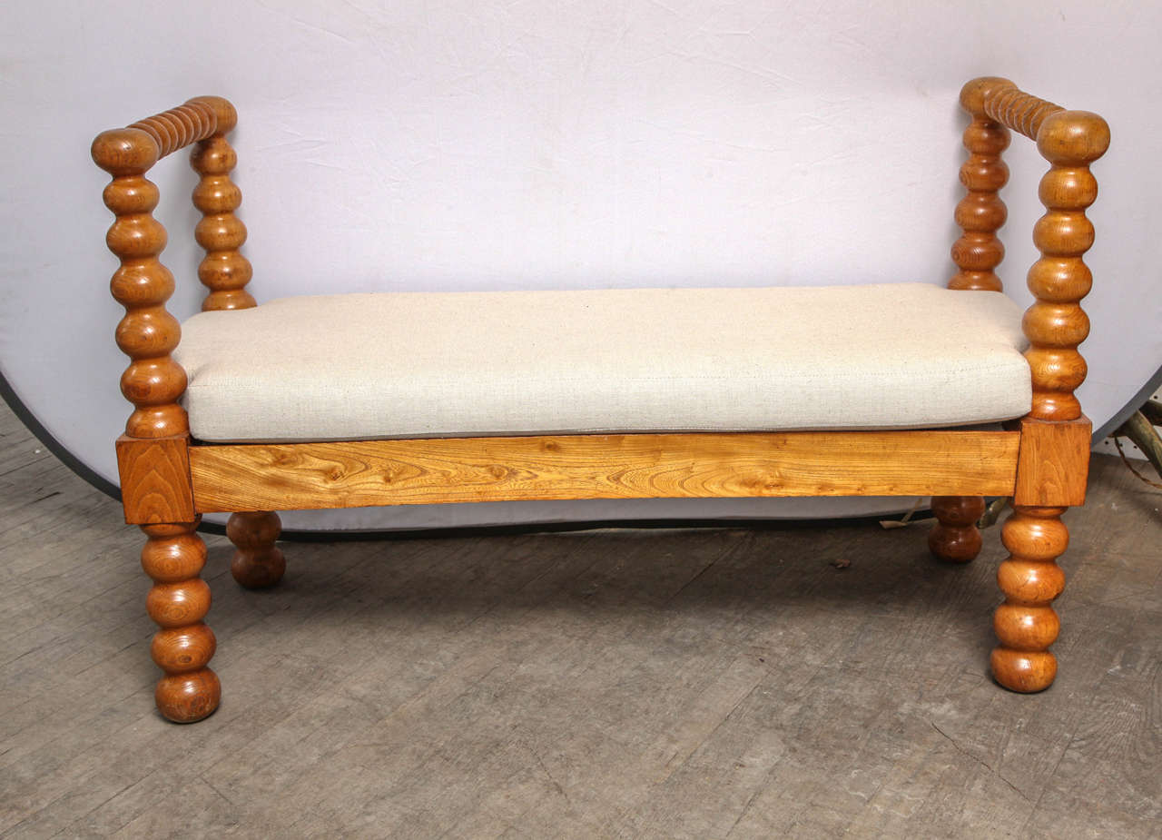 Oak Large Bobbin Hall Bench