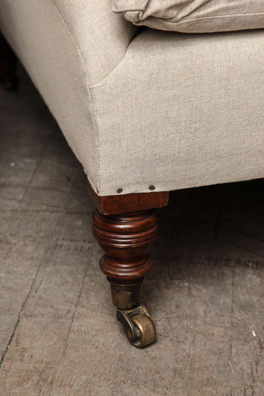 English Howard Style Upholsetered Library Armchair