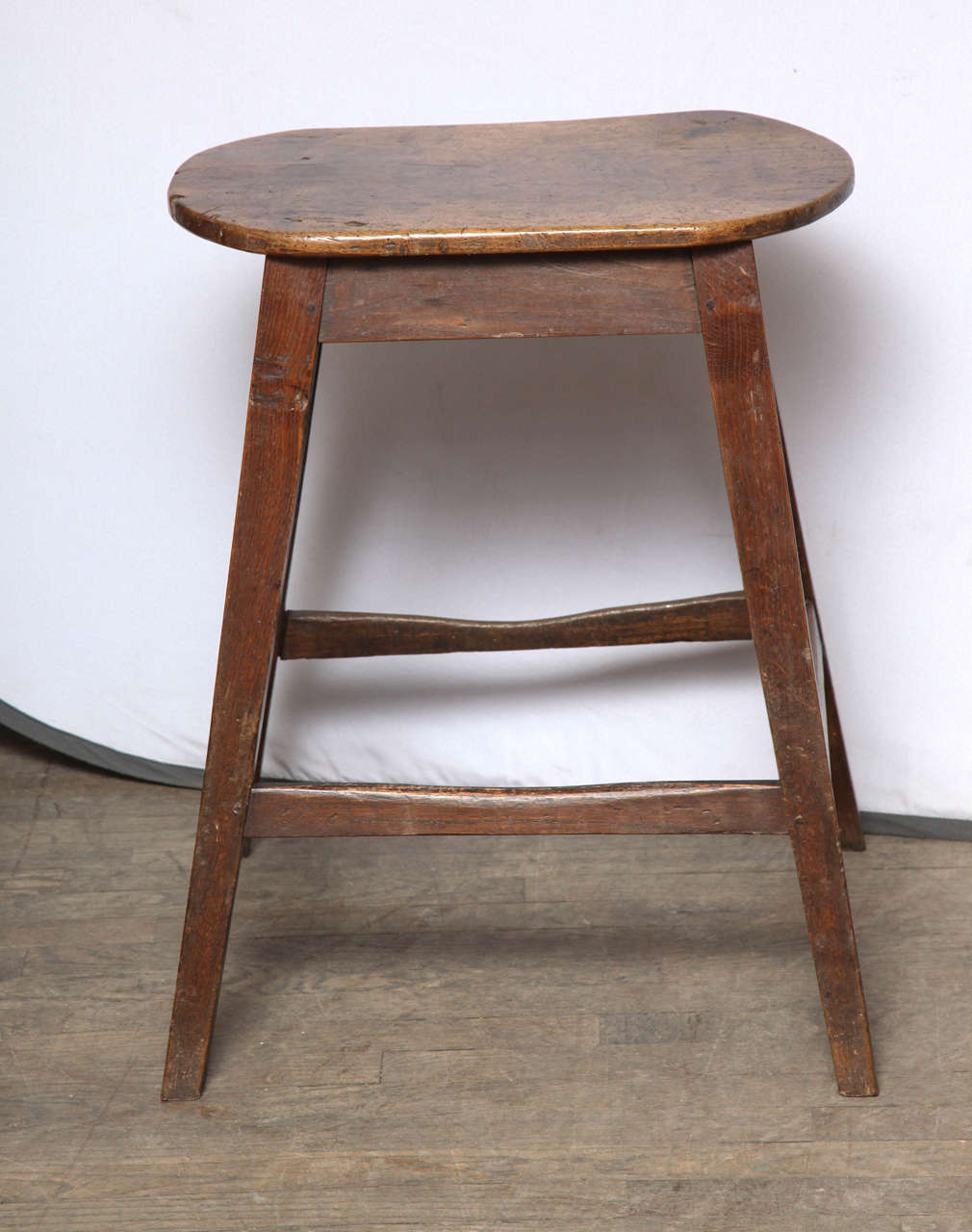 English Unusually Large Oval Kitchen Stool For Sale