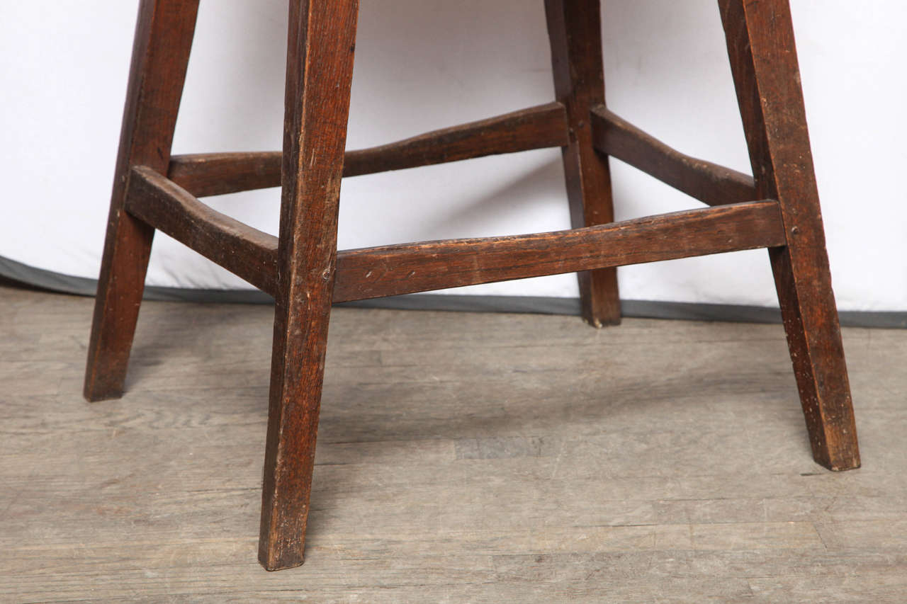 Unusually Large Oval Kitchen Stool In Excellent Condition In New York, NY