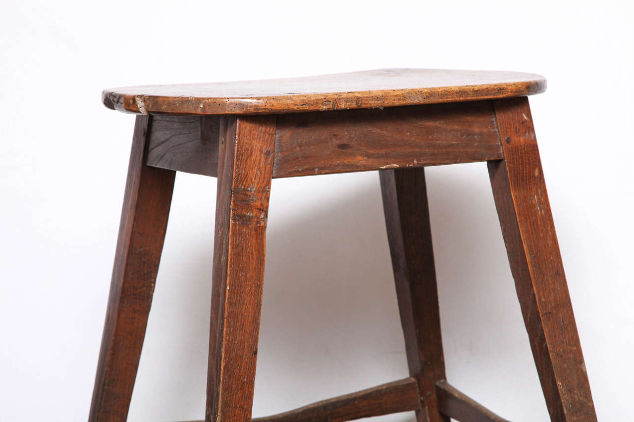 18th Century Unusually Large Oval Kitchen Stool