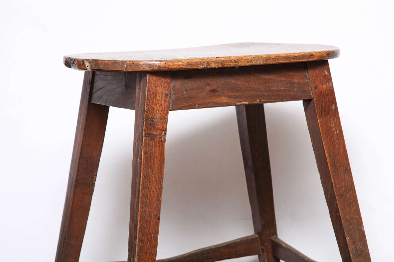 18th Century Unusually Large Oval Kitchen Stool