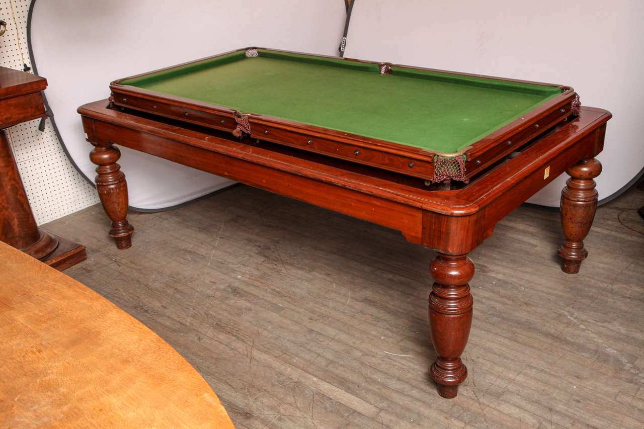 Rare Metamorphic Snooker Table with Large Legs