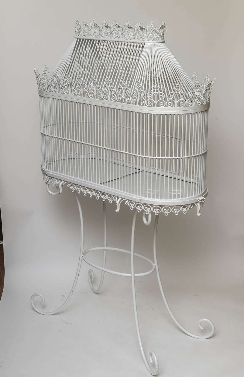 19th Century Elaborate French Birdcage on Stand 2