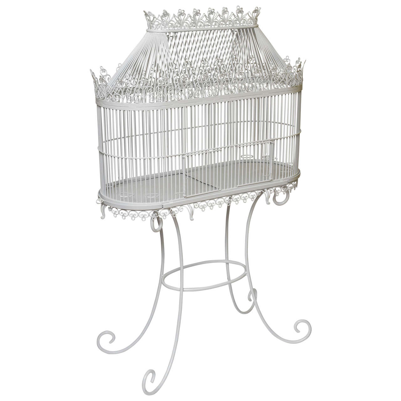 19th Century Elaborate French Birdcage on Stand