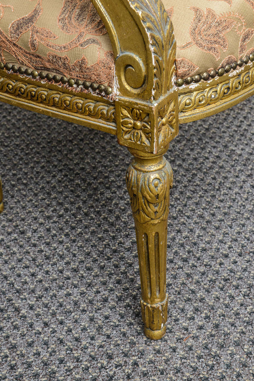 Pair of Antique French Gilt Armchairs 2