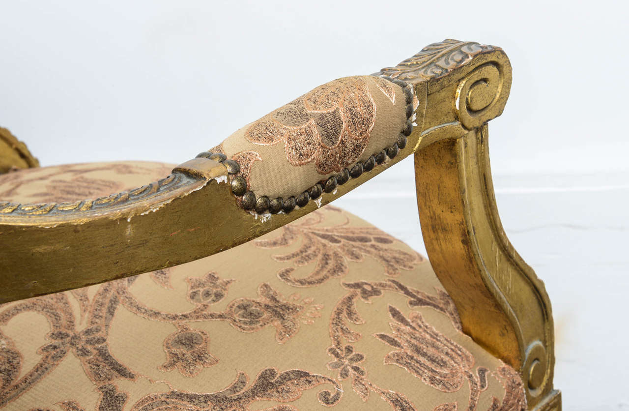 Pair of Antique French Gilt Armchairs 4