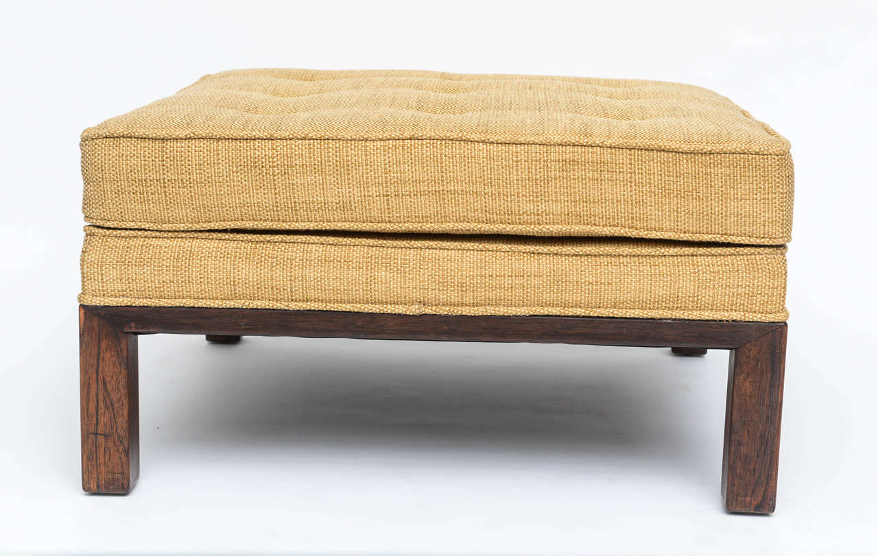 An oversized ottoman,professionally reupholstered.