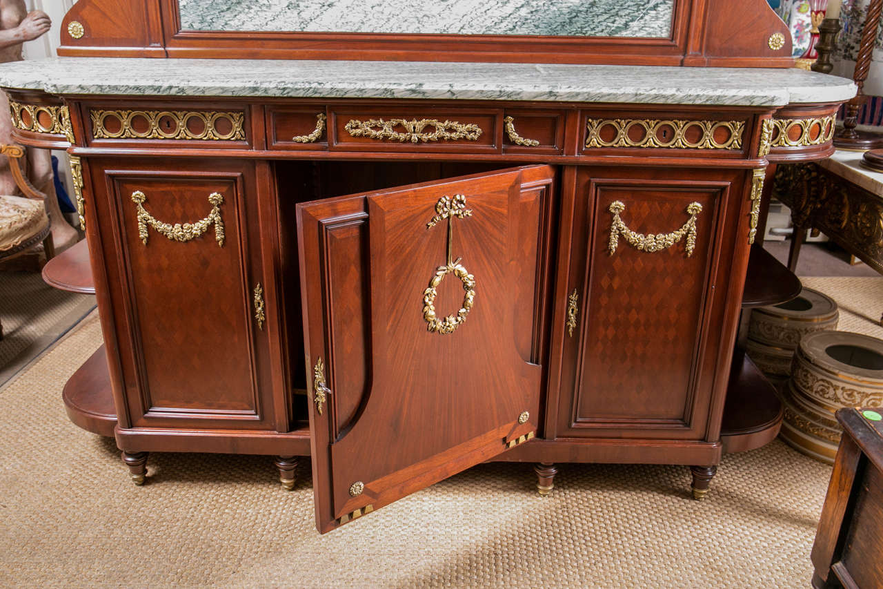 20th Century Louis XVI Style Marble Topped Server or Sideboard For Sale