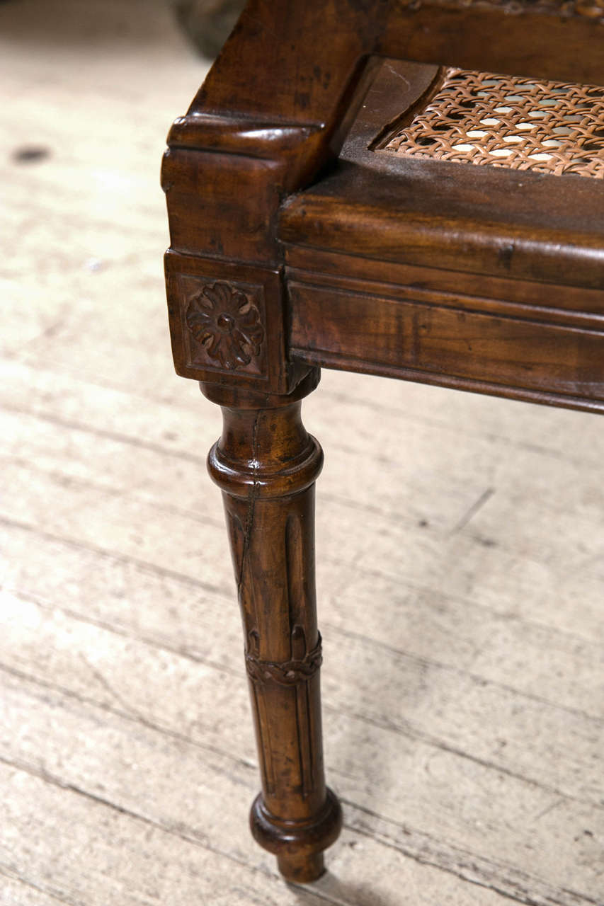 Antique Louis XVI Caned Desk Chair 1