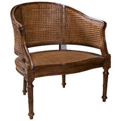 Antique Louis XVI Caned Desk Chair