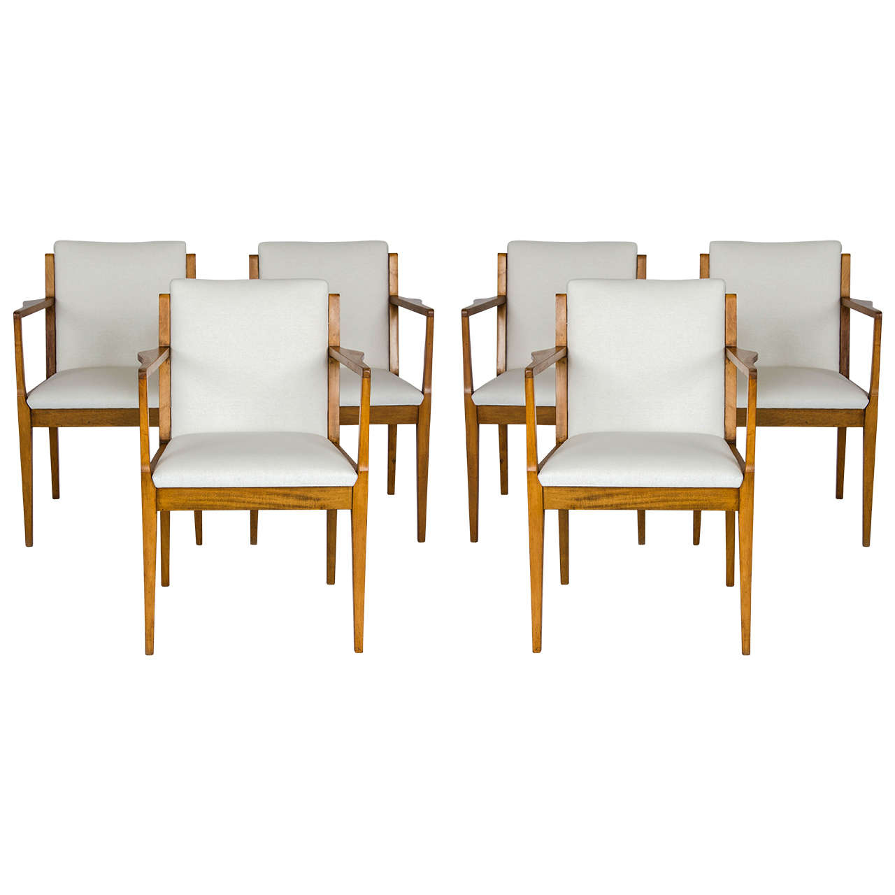 Heals of Tottenham Court Road Dining Table with Six Carver Chairs