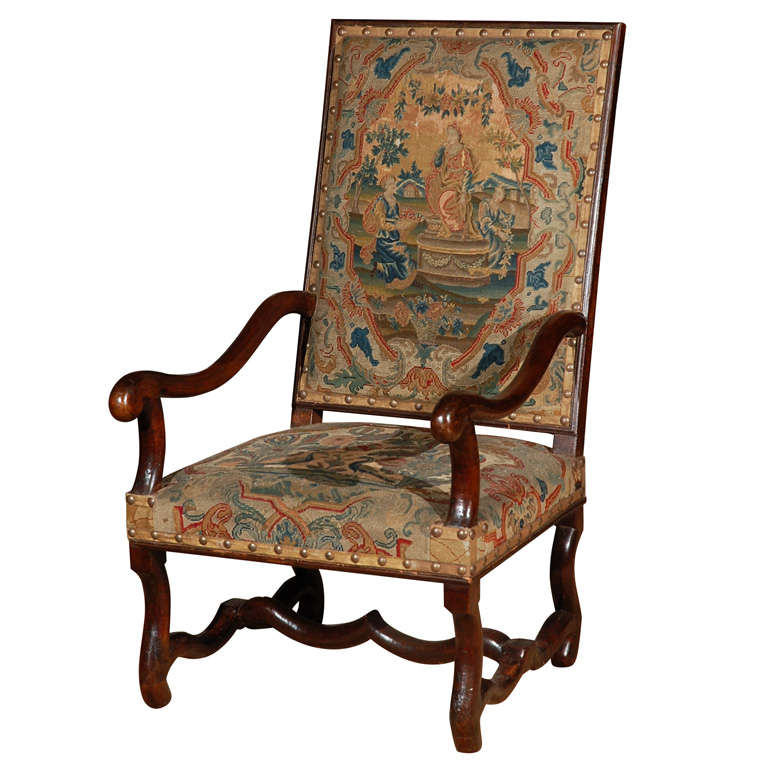 Provencal, Tapestry Chair at 1stdibs