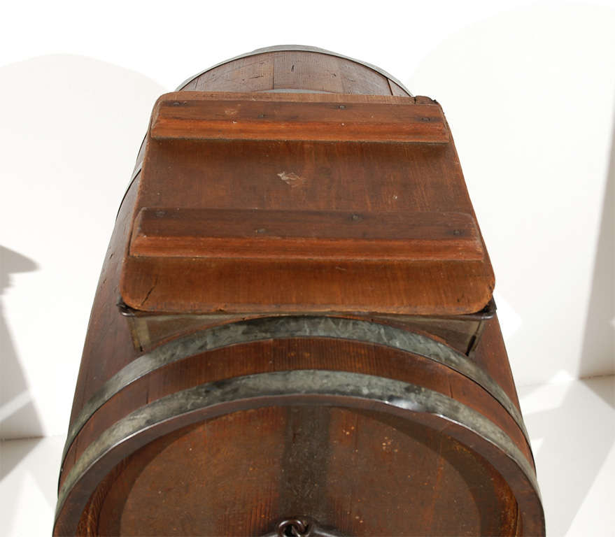 Pine Fantastic & Early 19thc Handmade Butter Churn On Stand