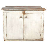 Early 19thc  Original Oyster Painted Two Door Cupboard