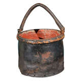 Antique Funky Old Leather Fire Bucket