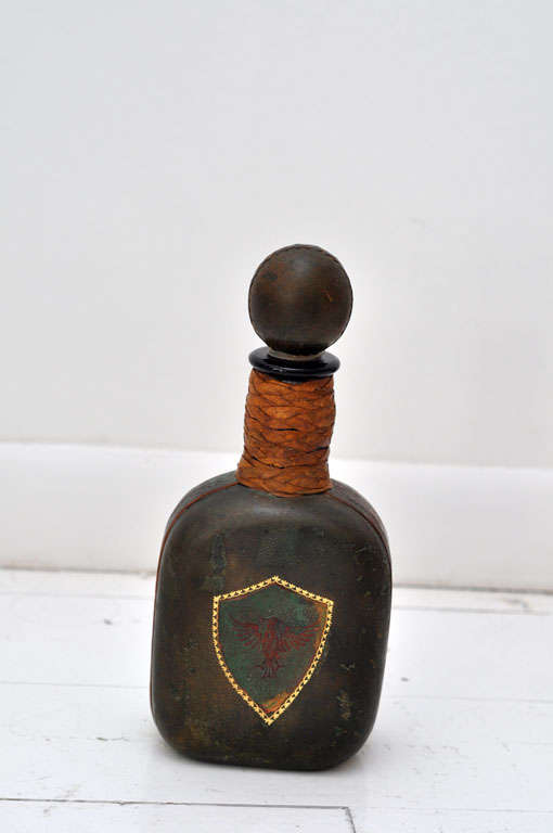 20th Century Collection of English Leather Decanters