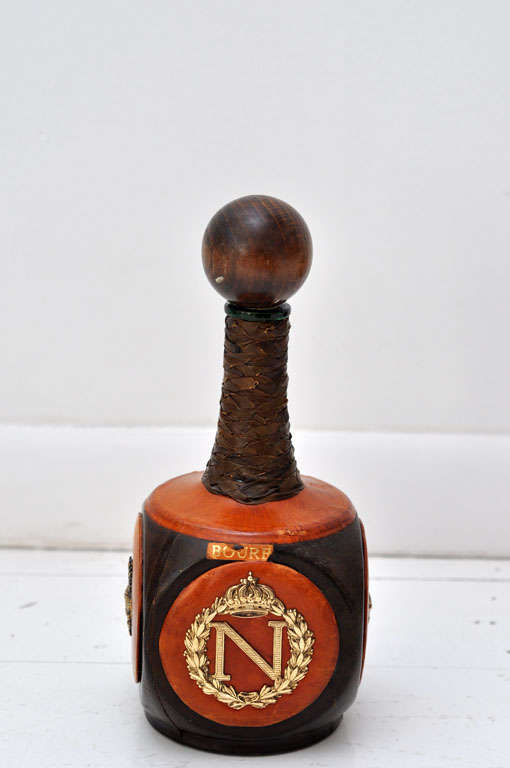 Collection of English Leather Decanters 2
