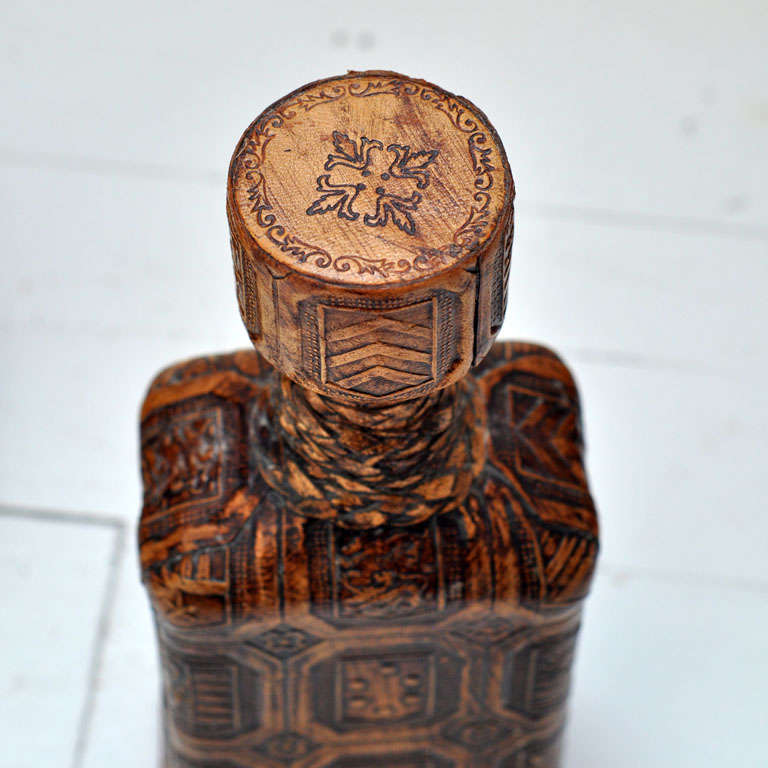 Collection of English Leather Decanters 5
