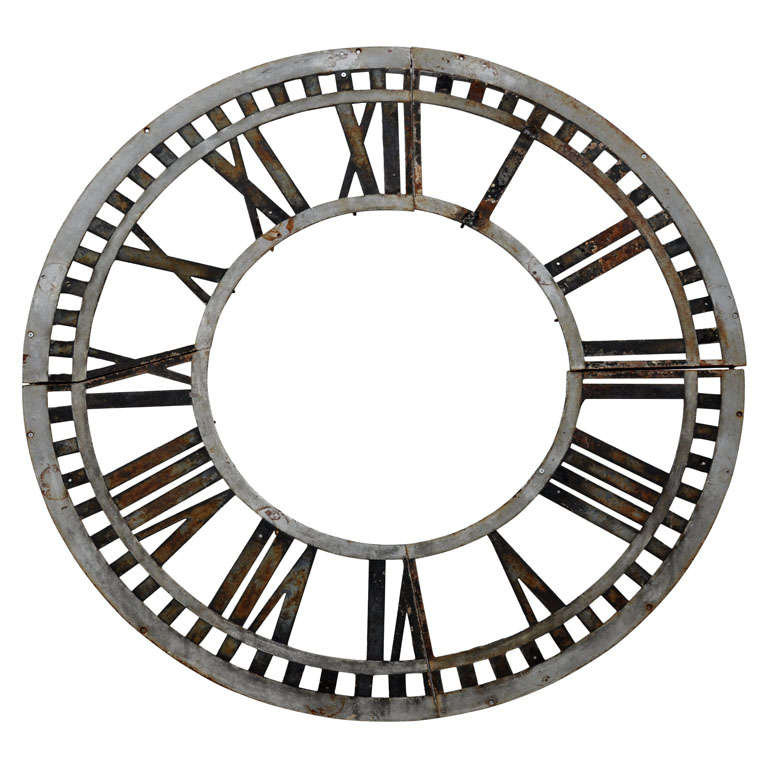 Metal Clock Face at 1stDibs
