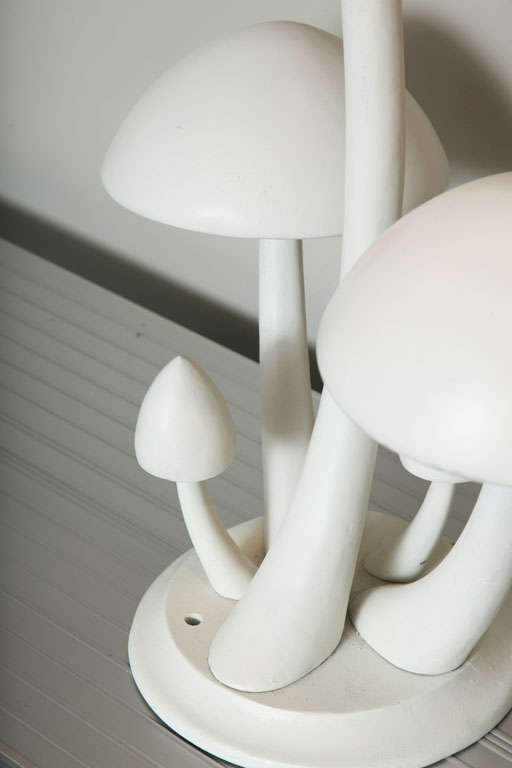 Pair Cast Aluminum Mushroom Table Lamps 5