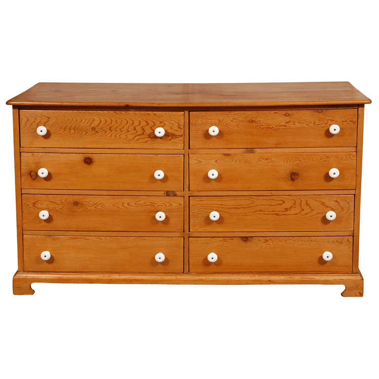 Antique Double Bank  Chest with Eight Drawers
