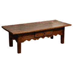 Antique  French Country Coffee Table with Drawer