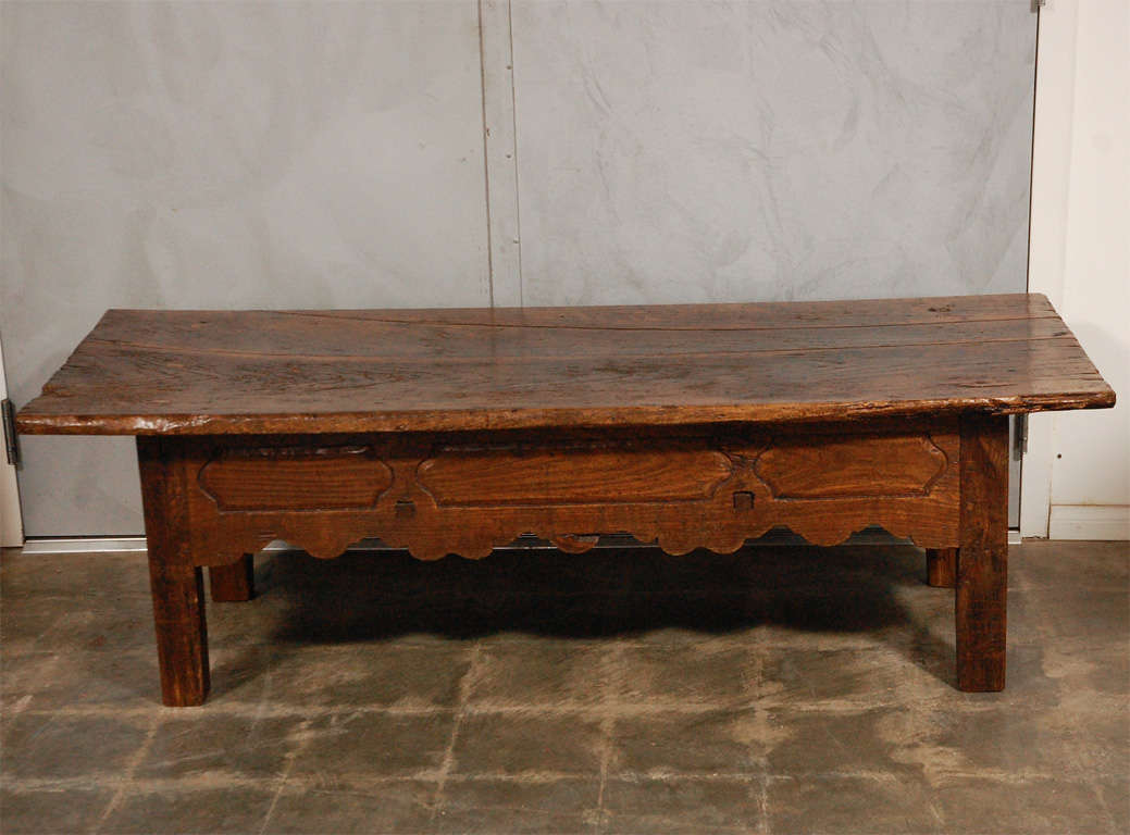 Antique French Country Coffee Table With Drawer At 1stdibs