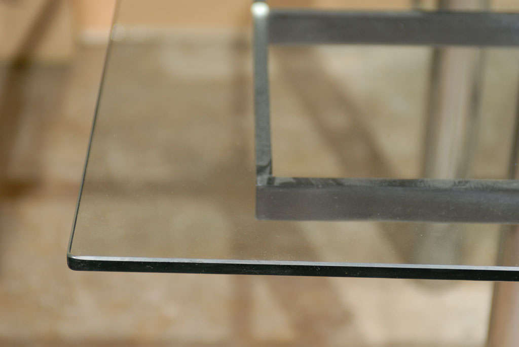 Mid-Century Contemporary Metal Dining Table, Attributed to Tobia Scarpa 5