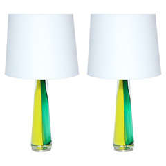 Pair of 1960s Italian Art Glass Table Lamps by Seguso 8