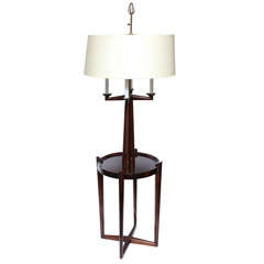 A 1940's Italian Art Moderne Floor Lamp with shelf