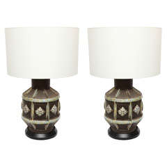 Pair of 1950s Italian Ceramic Table Lamps